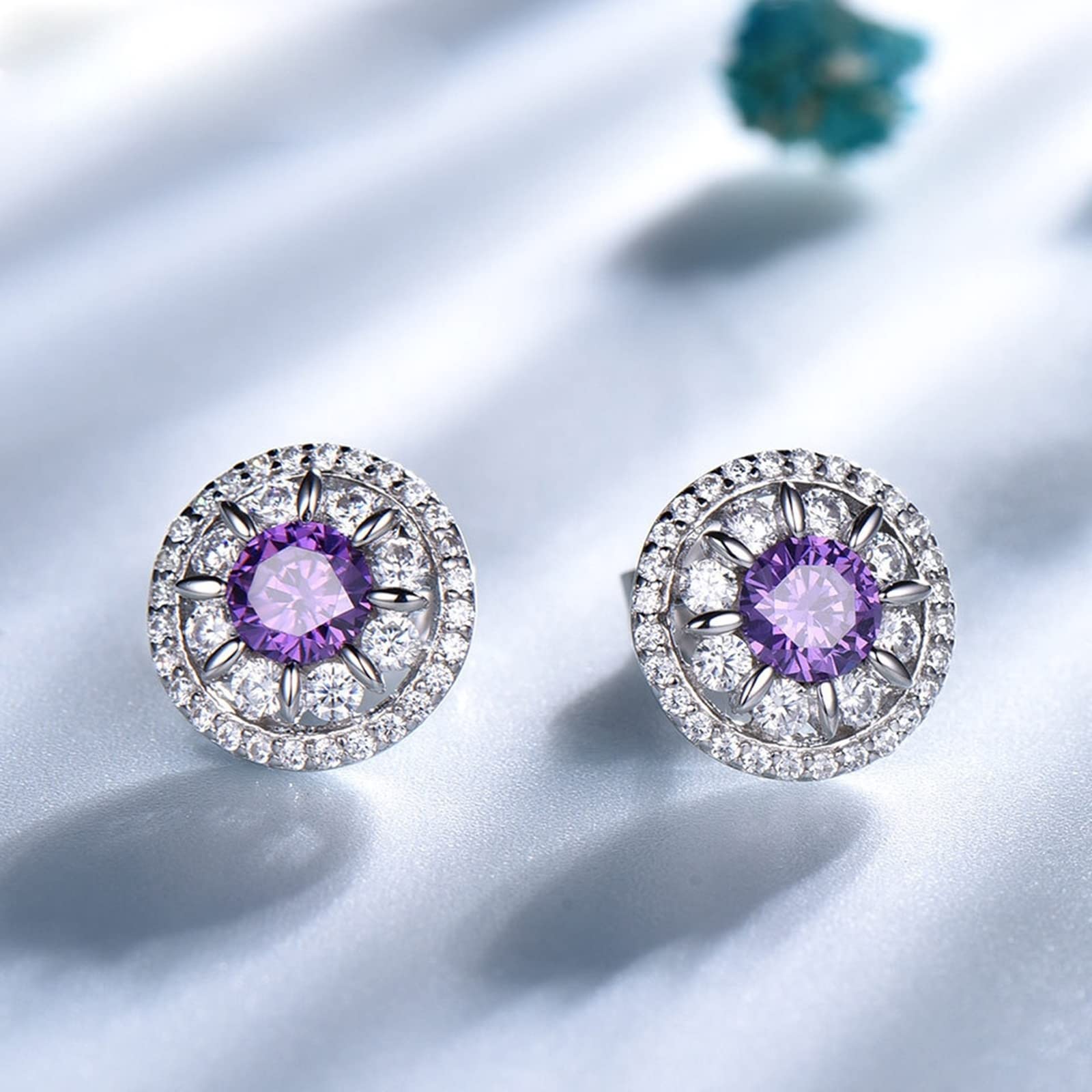 Conjuntos de joyas de boda para mujer, plata de ley, conjuntos de joyas nupciales, aretes de flores de plata, collar y anillo de joyería para novia