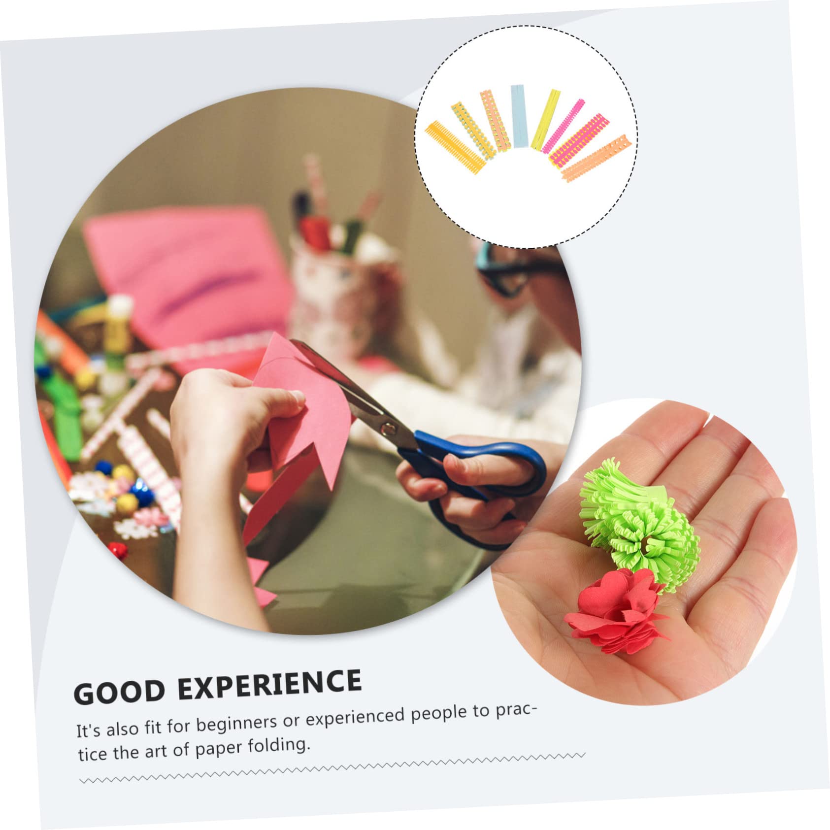 OFFSCH Quilling Flower Strip Kit 1 Set of Handcraft Making Material Smooth Paper Quilling Strips for DIY Decor