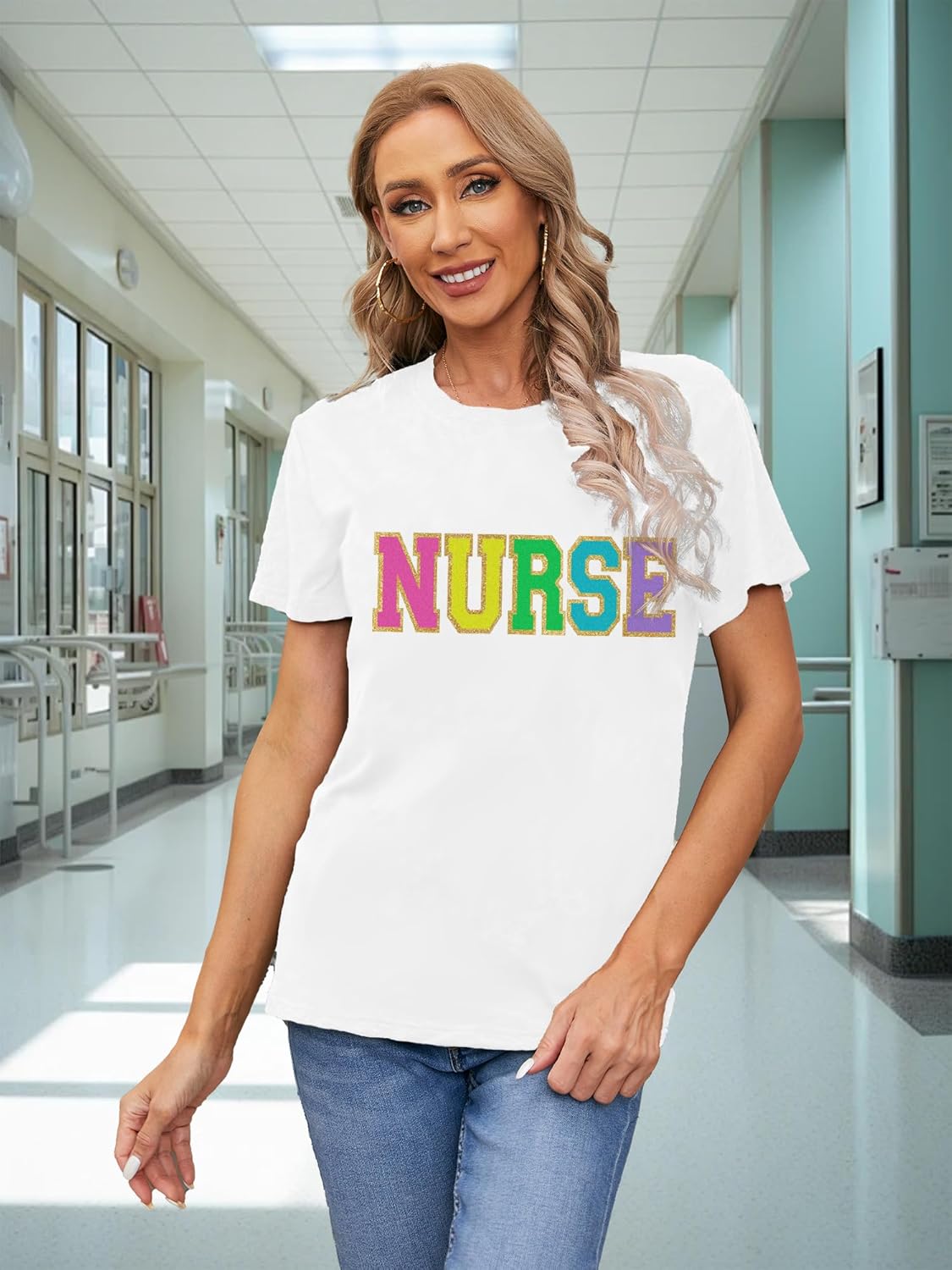 Nurse Shirt for Women Kind Caring Loving Calm Strong Loyal T-Shirts Nurses Week Tee Top - Image 4