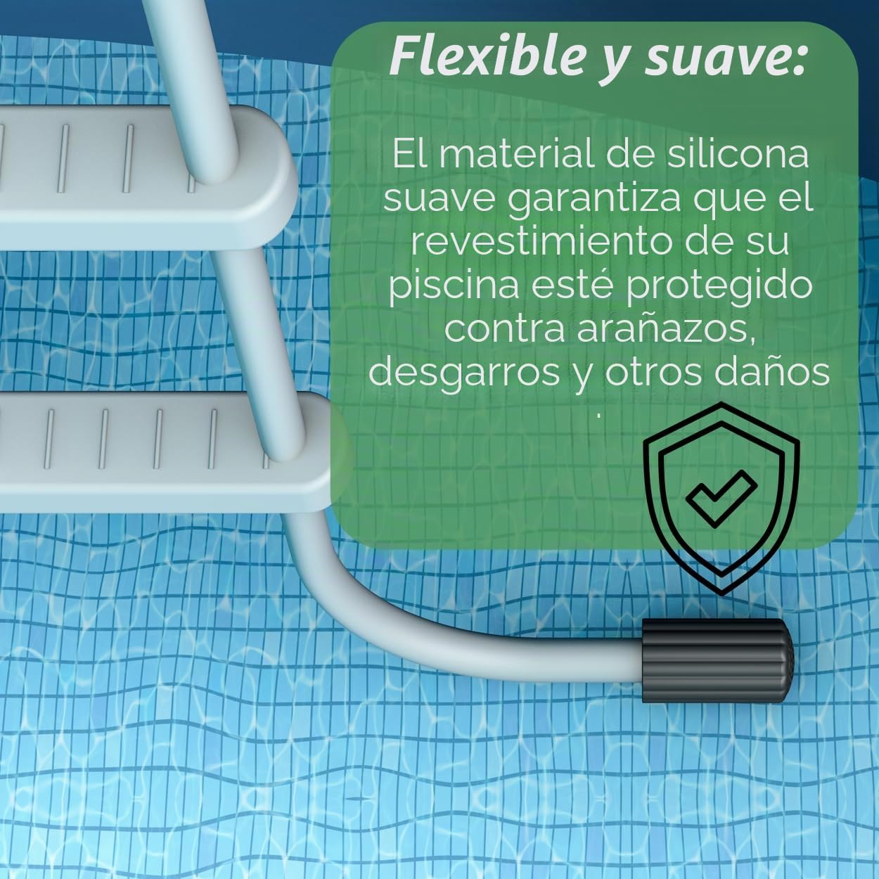 Tapones de protección universales de silicona para pies de piscina, protegen la lámina de daños, accesorios, piscina, escalera de piscina, amortiguador de goma