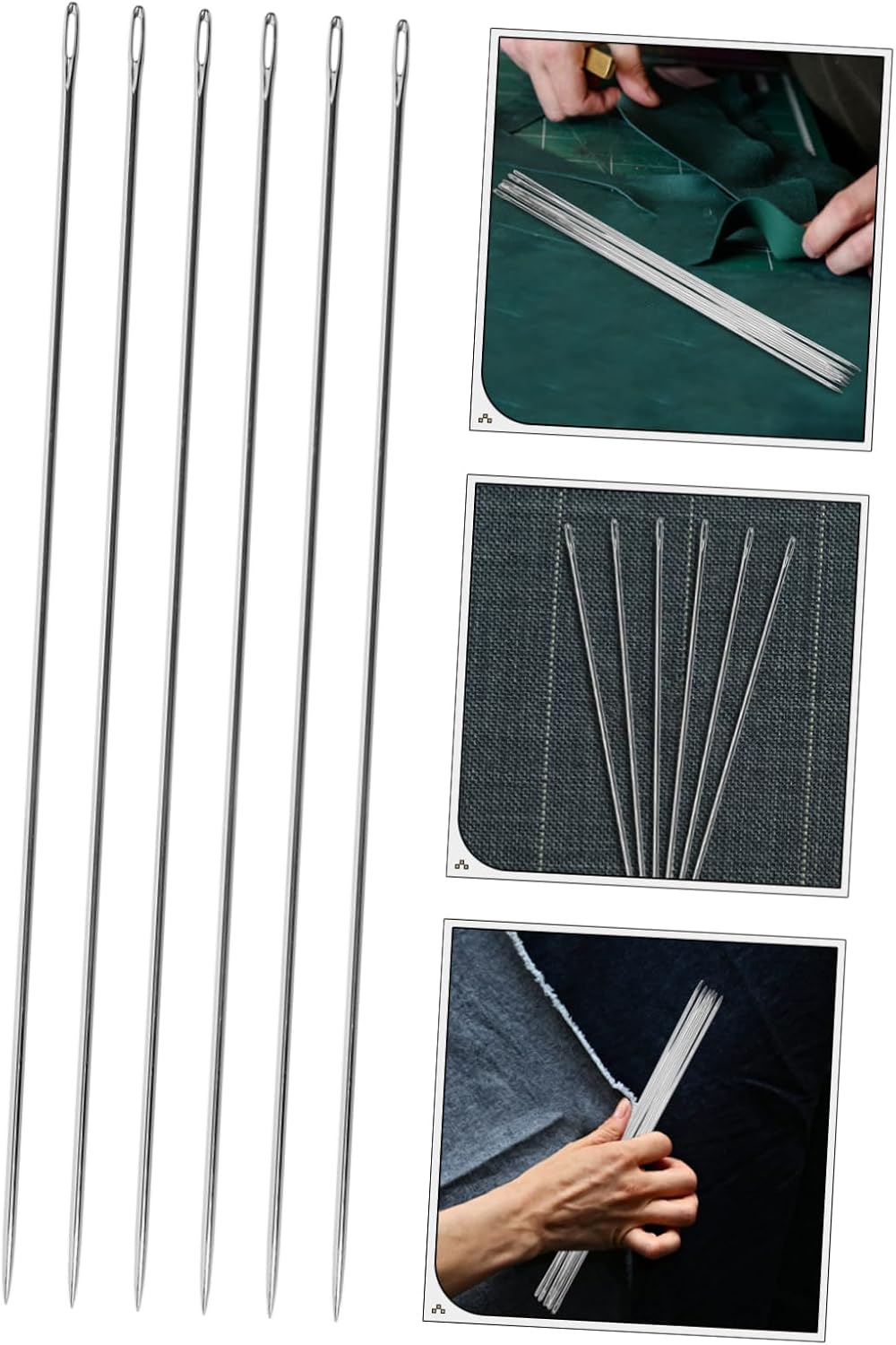 TEHAUX 6pcs Eye Darning Needles for Sewing for Knitting Hats and Sweaters Smooth Needles for Easy Hand Sewing and Crafting Projects