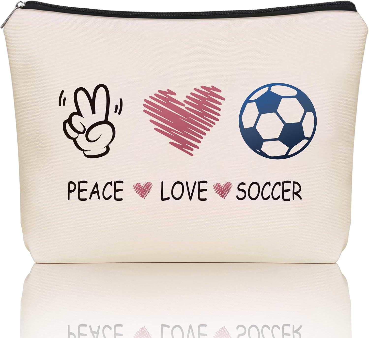 Soccer Gifts Makeup Bag: Versatile Soccer -Themed Cosmetic Bags, Perfect for Teen Grils, Football Lovers Soccer Team Gifts- Ideal Gift for Travel, Parties, Birthdays, Christmas