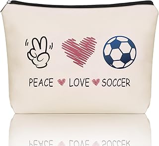 Soccer Gifts Makeup Bag: Versatile Soccer -Themed Cosmetic Bags, Perfect for Teen Grils, Football Lovers Soccer Team Gifts- Ideal Gift for Travel, Parties, Birthdays, Christmas