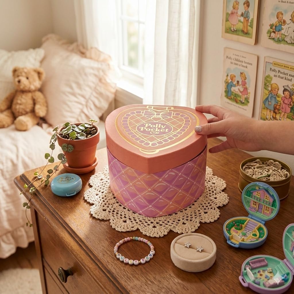 Polly Pocket Square Musical Jewelry Box by Mele and Co