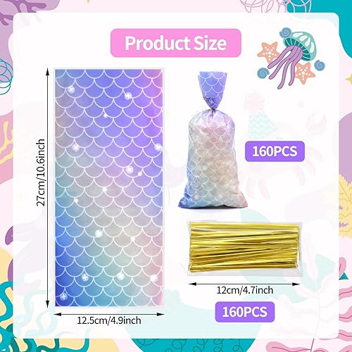 Miniatura 8 de 160 bolsas de dulces de celofán de 4 estilos para el día de San Patricio con lazos giratorios, diseños de trébol y duende, bolsas transparentes para