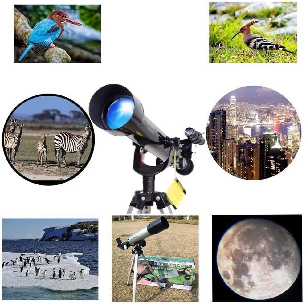 2021 Updated Telescopes Telescope for Adults Astronomy Beginners 60mm Travel Refractor Telescope with Adjustable Tripod Viewing Moon Telescope