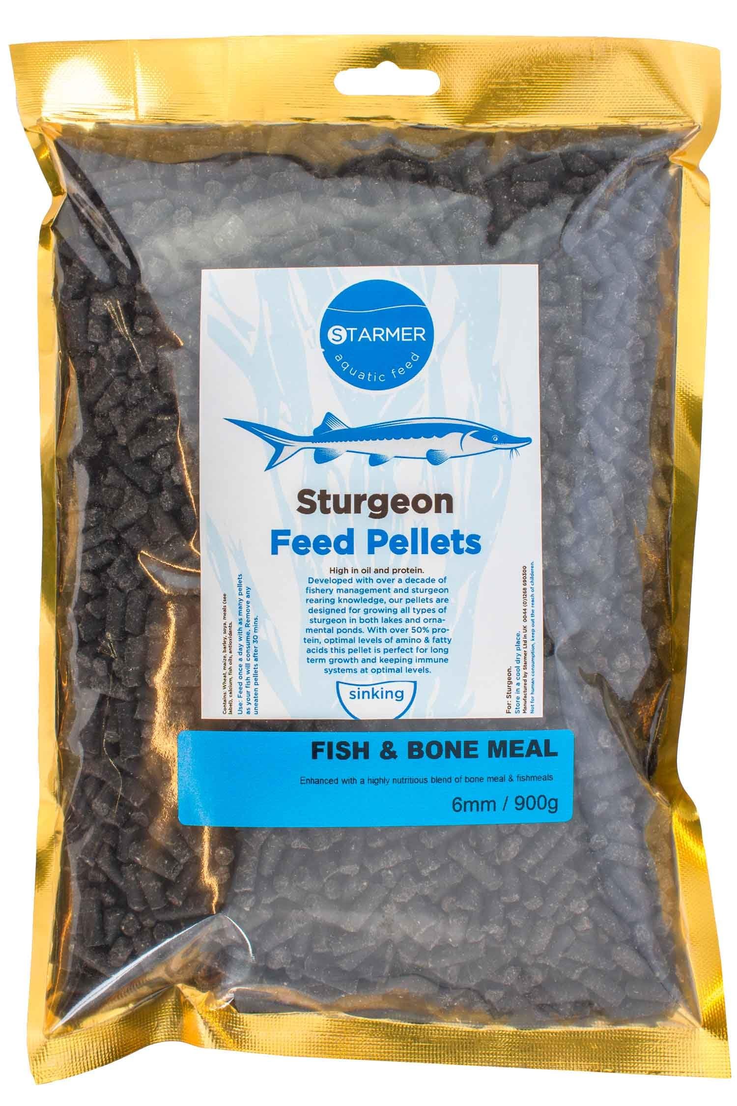 starmerbaits Sturgeon pond fish feed pellets fish & bone meal high oil 6mm 12.75kg