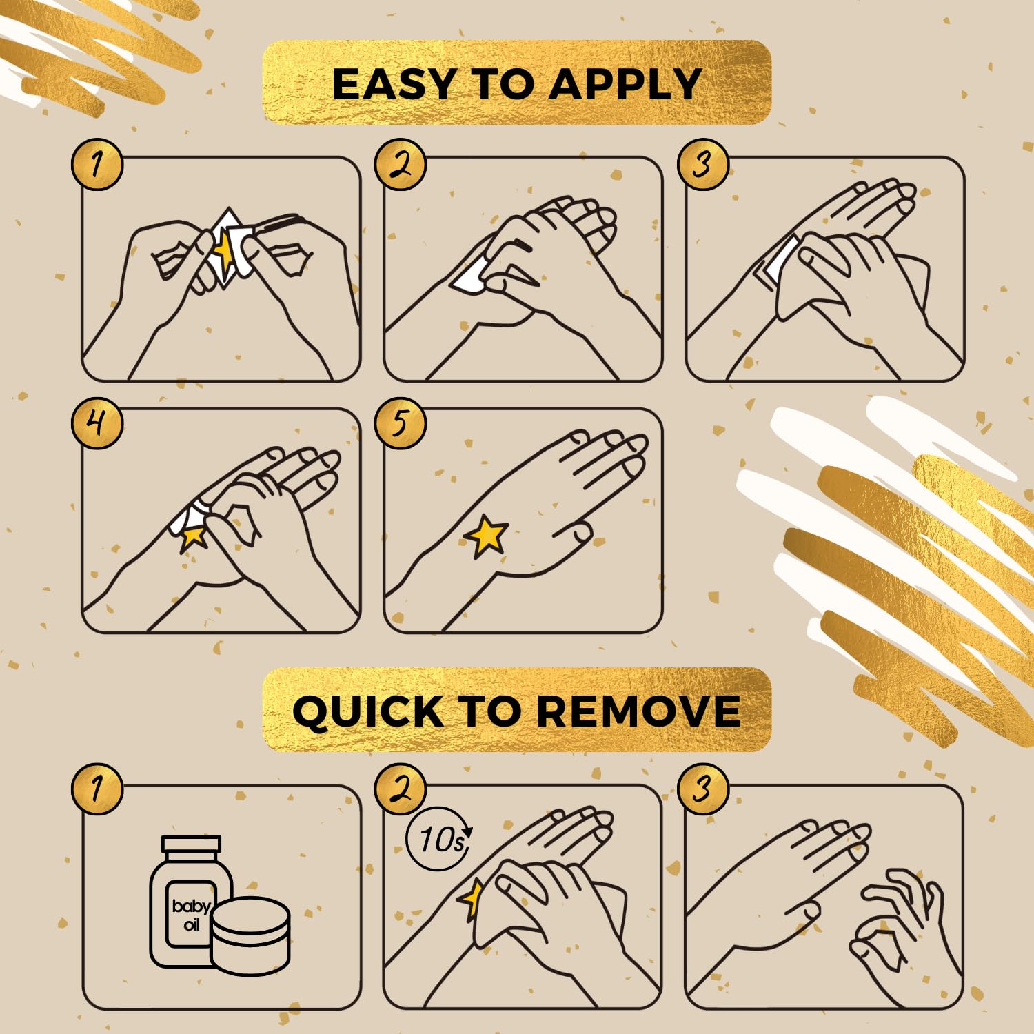 Glitter Freckles Gold Temporary Tattoos Set, Bachelorette Body Glitters & Face Stickers, 90+ Temp Tattoo for Adults Women Teens Girls, Fake Tattoos for Party Beach Festivals Cosplay Dates, 9 Sheets