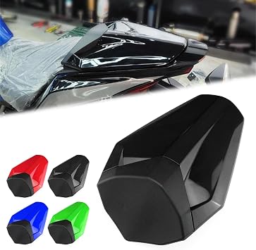 Motorcycle Seat Cowl Cover Rear ABS Passenger Seat Cover Accessories Compatible with Kawa' Ninj' ZX4RR ZX-4RR 2023 2024 2025 (Black)