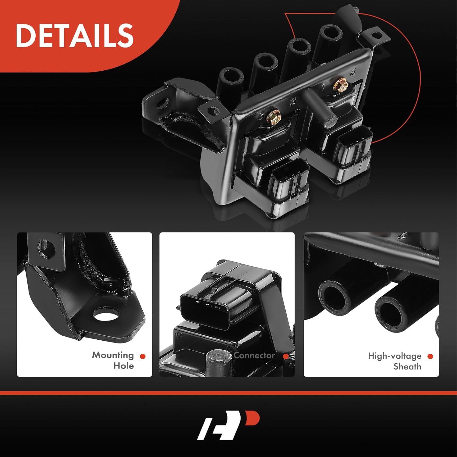 A-Premium Engine Ignition Coil Packs Compatible with Mazda Miata 1999 2000 L4 1.8L