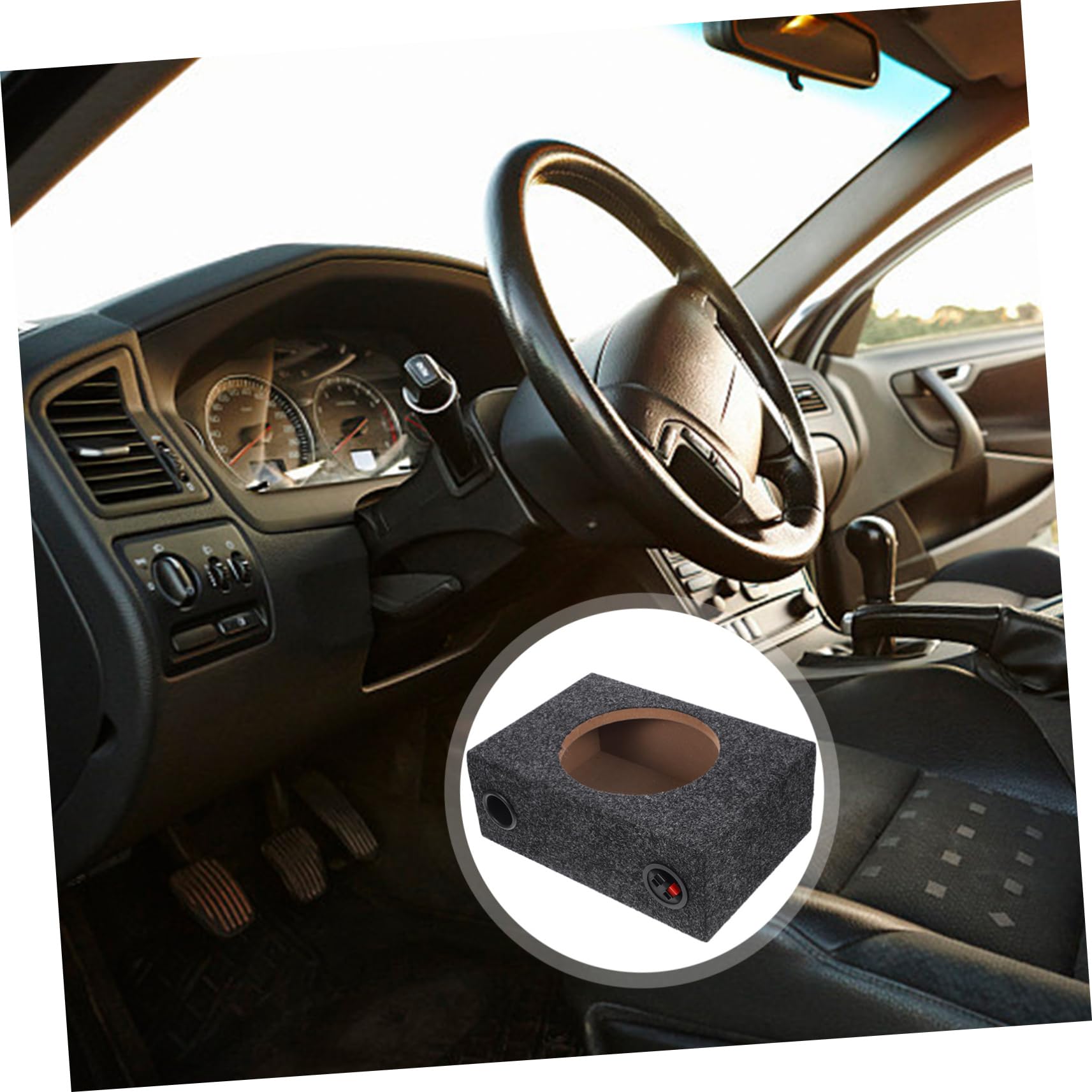 Ciieeo Box Subwoofer per Auto Moquette 8 Pollici, Cassa Vuota per Subwoofer Compatibile Vari Modelli, Accessorio Audio Fai da Te per Migliorare Bassi e Prestazioni Impianto Car Audio