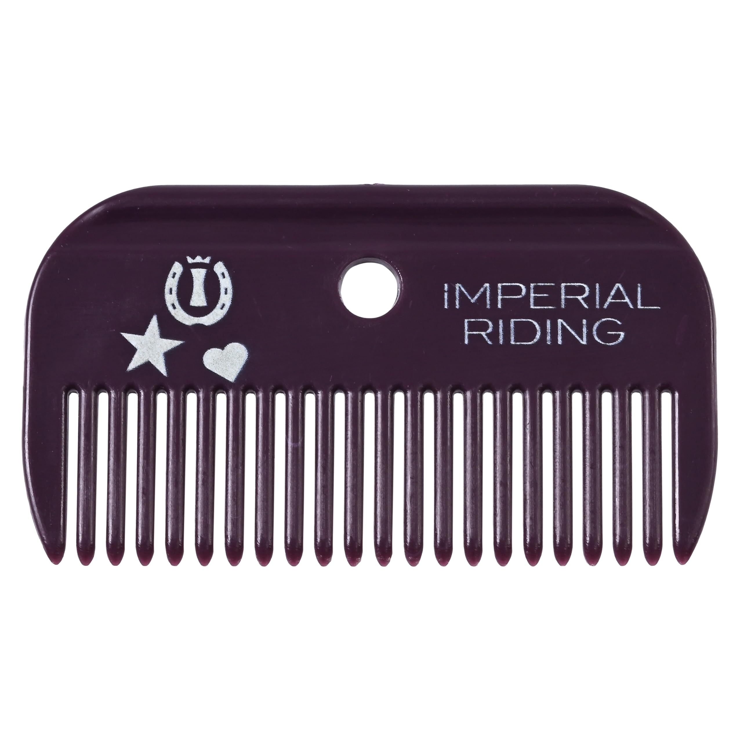 Imperial Riding IRH Rory Mane Comb Handy Comb for Small Hands with Cute Logo Print, Gentle Mane Styling for Ponies & Hobbyhorses, Candy Floss