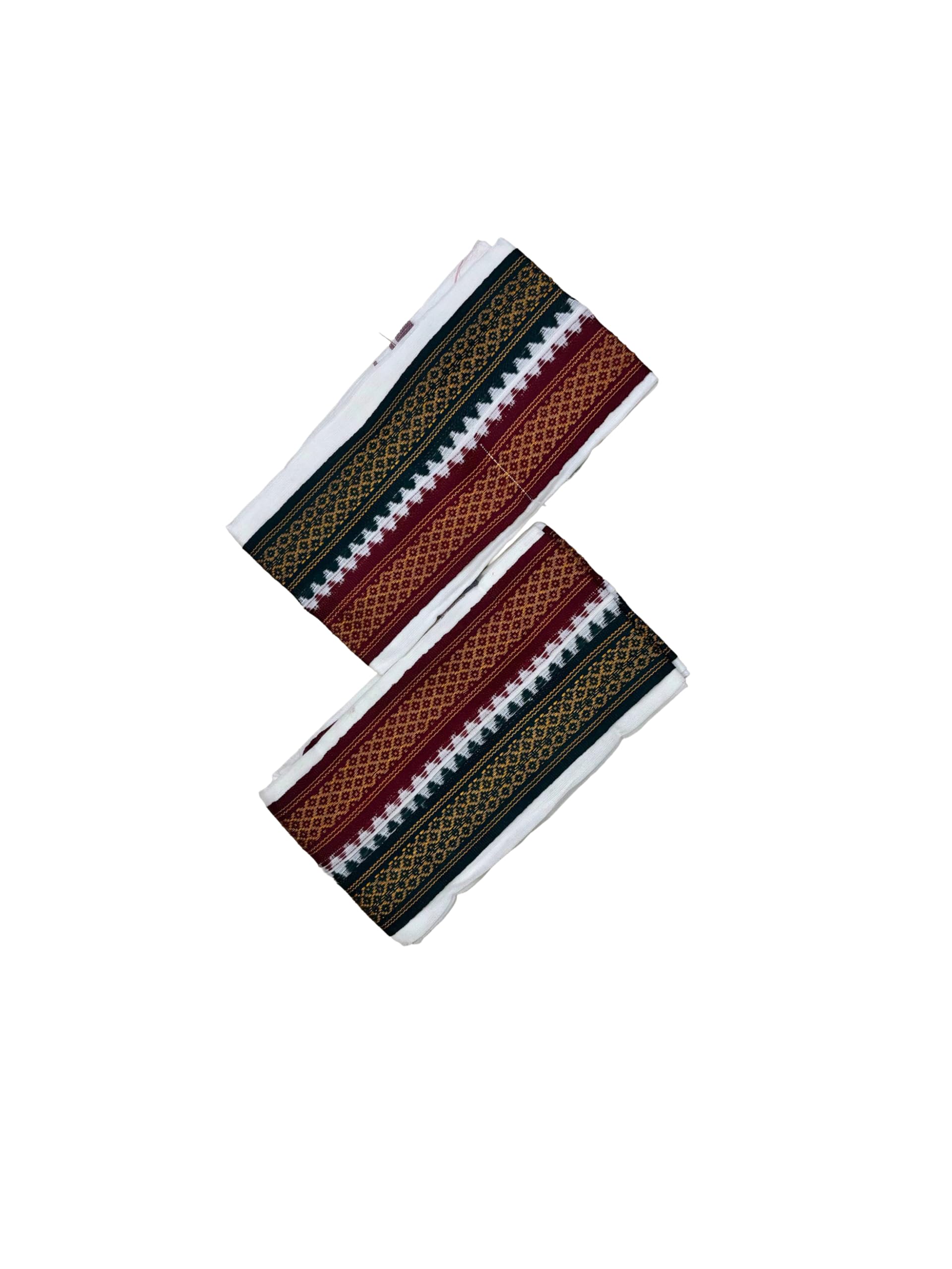 Men's Cotton Angavastram with Maroon and Green Border (Pack of 2)-image-6