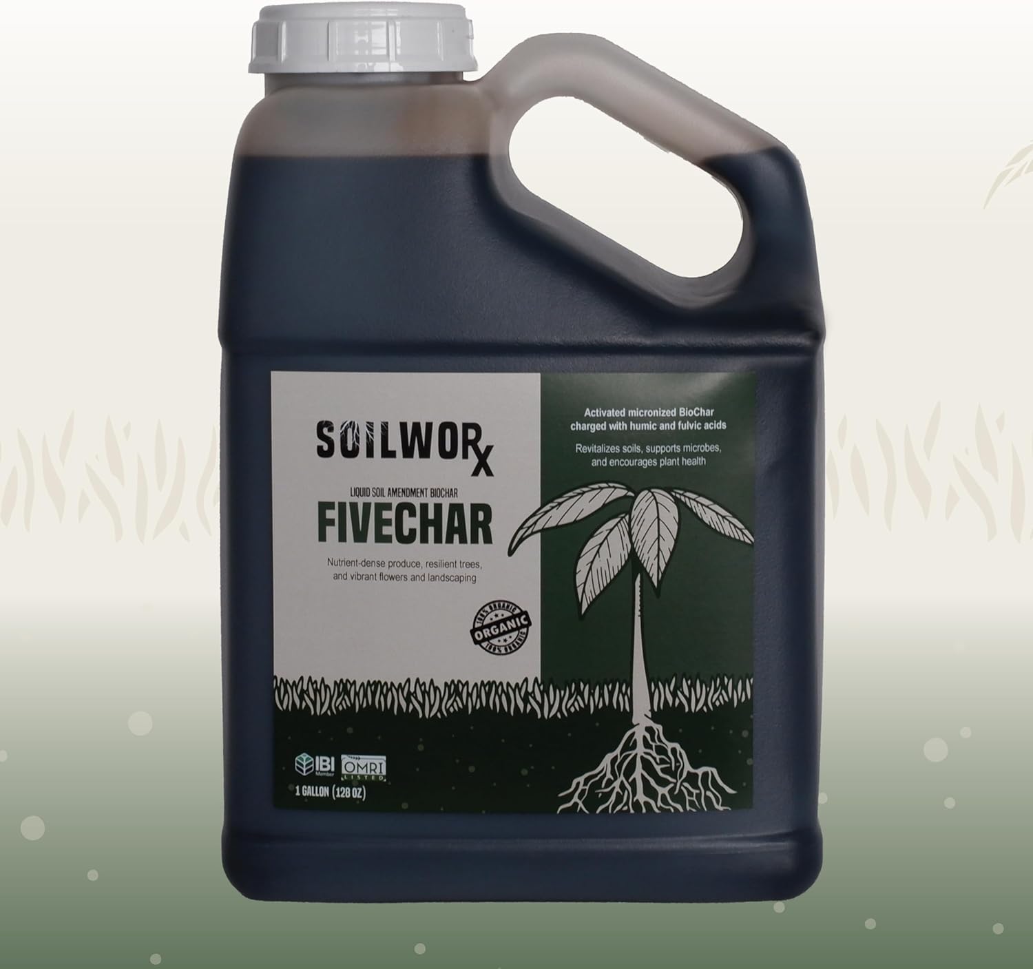 OMRI Listed Liquid Biochar with Humates,1 Gallon