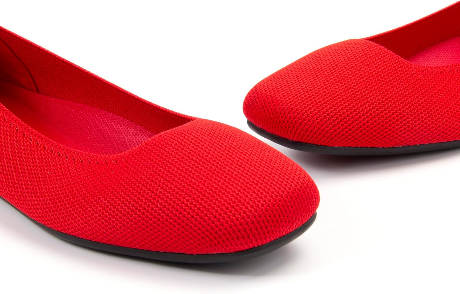 Square Toe Knit Mary Janes Flats for Women Comfortable Dressy Ballet Flat Shoes Business Office Wedding - Image 6