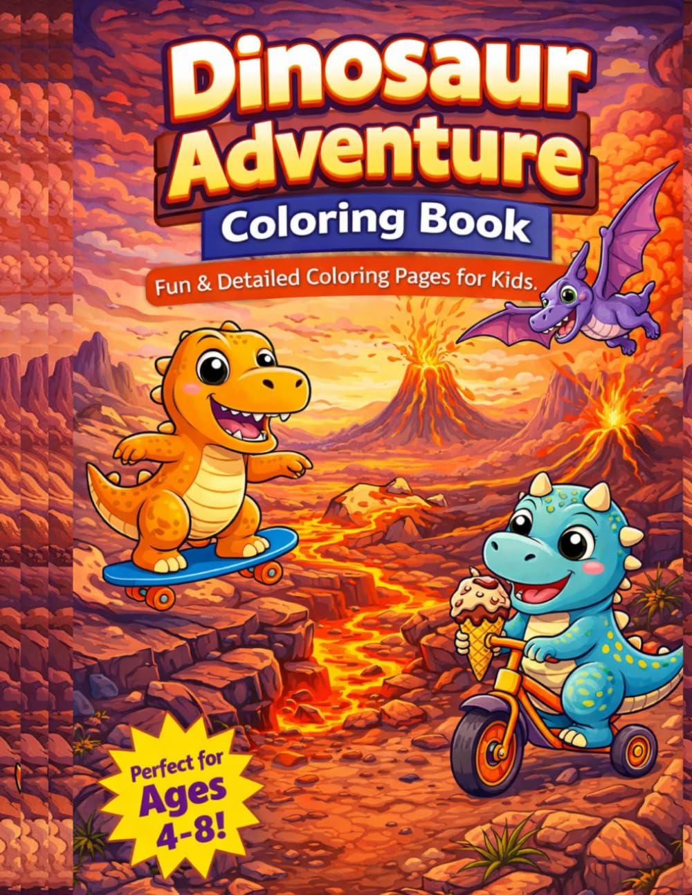 Dinosaur Coloring Book for Kids Ages 4–8: Dinosaur Coloring Book for Kids Ages 4–8 (Kids Coloring Books)