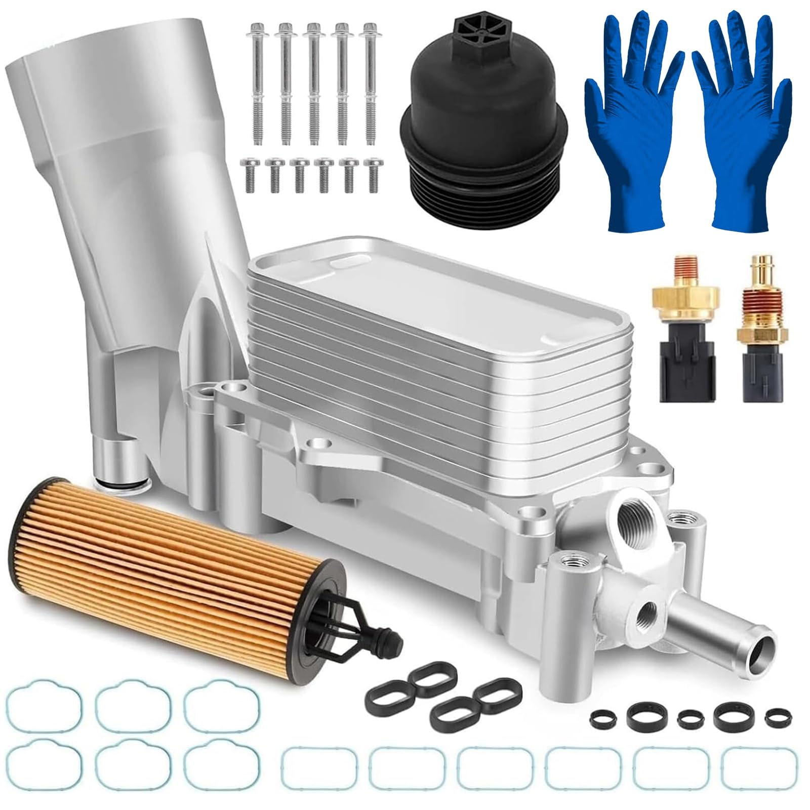 PANGOLIN 926-959 3.6L Aluminum Engine Oil Filter Housing Kit fits for Jeep