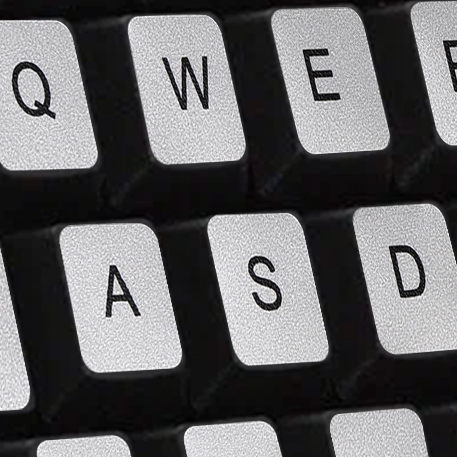 Adesivi per tastiera, adesivi universali per tastiera inglese da 2 pacchi, adesivi per tastiera computer, sfondo argento con scritte nere, adesivi per computer portatile notebook desktop...