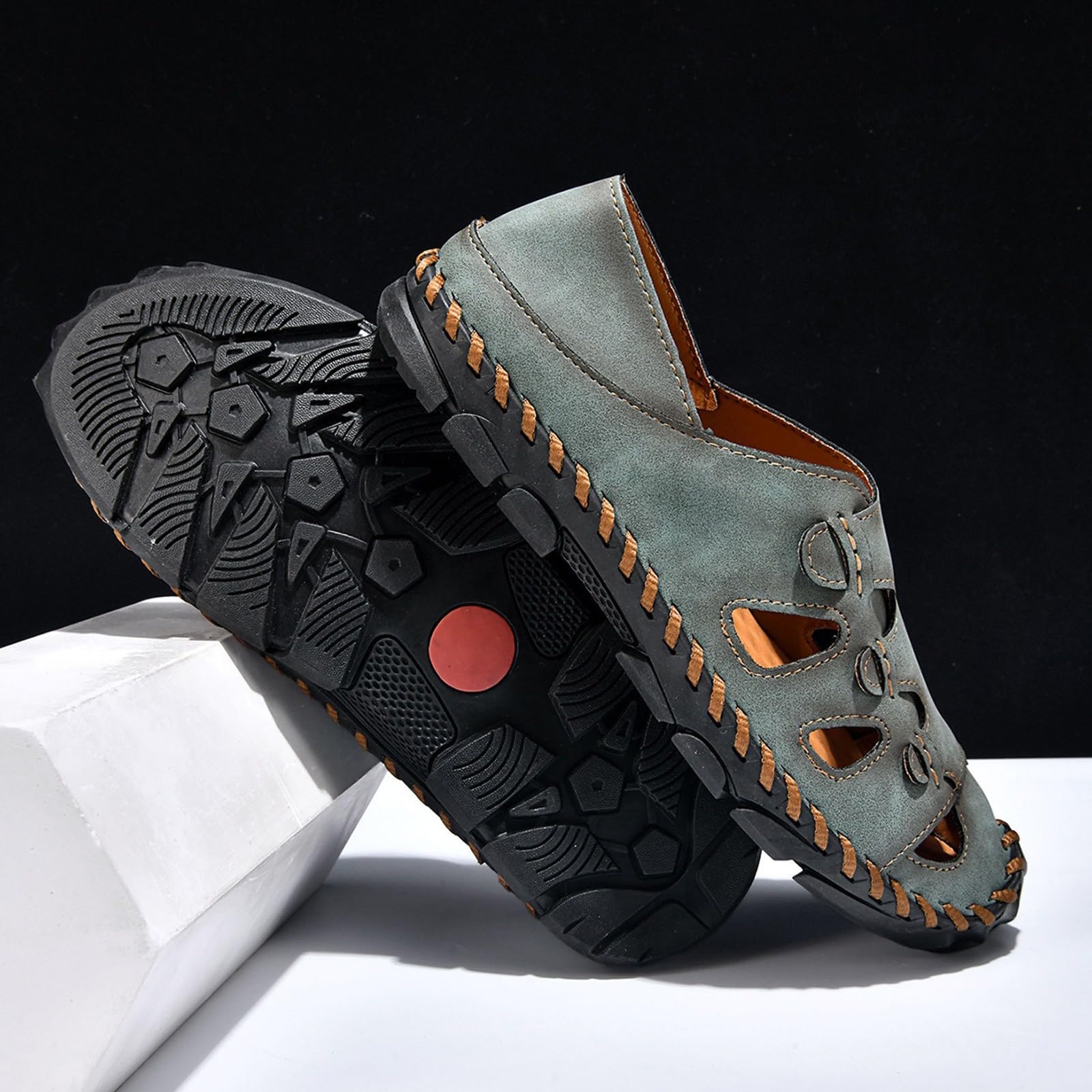 Sandalias Verano Hombre-Sandalias de verano con punta abierta, transpirables, informales, para caminar, ligeras, para la playa, cómodas para viajar.