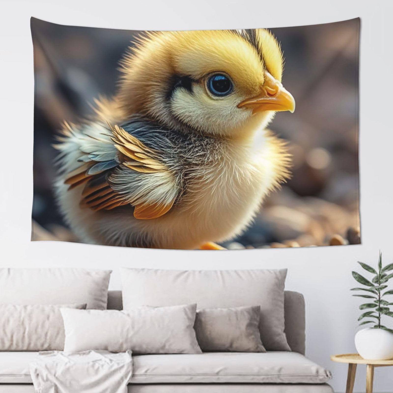 QLDETUPWLX Tapestry 152x102 cm Wall Hanging for Living Room Chicken Chick Tapestries Home Decor Soft Aesthetic Tapestries Hanging Decor Blanket Wall Tapestry for Bedroom Dorm Indoor Outdoor