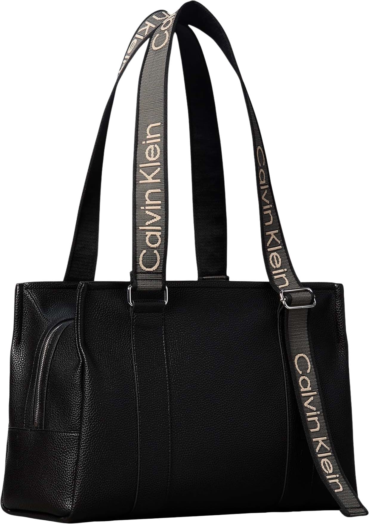 Calvin Klein Women Webbing Adj Strap Tote LV04F3644G Tote, Black (Black), One Size