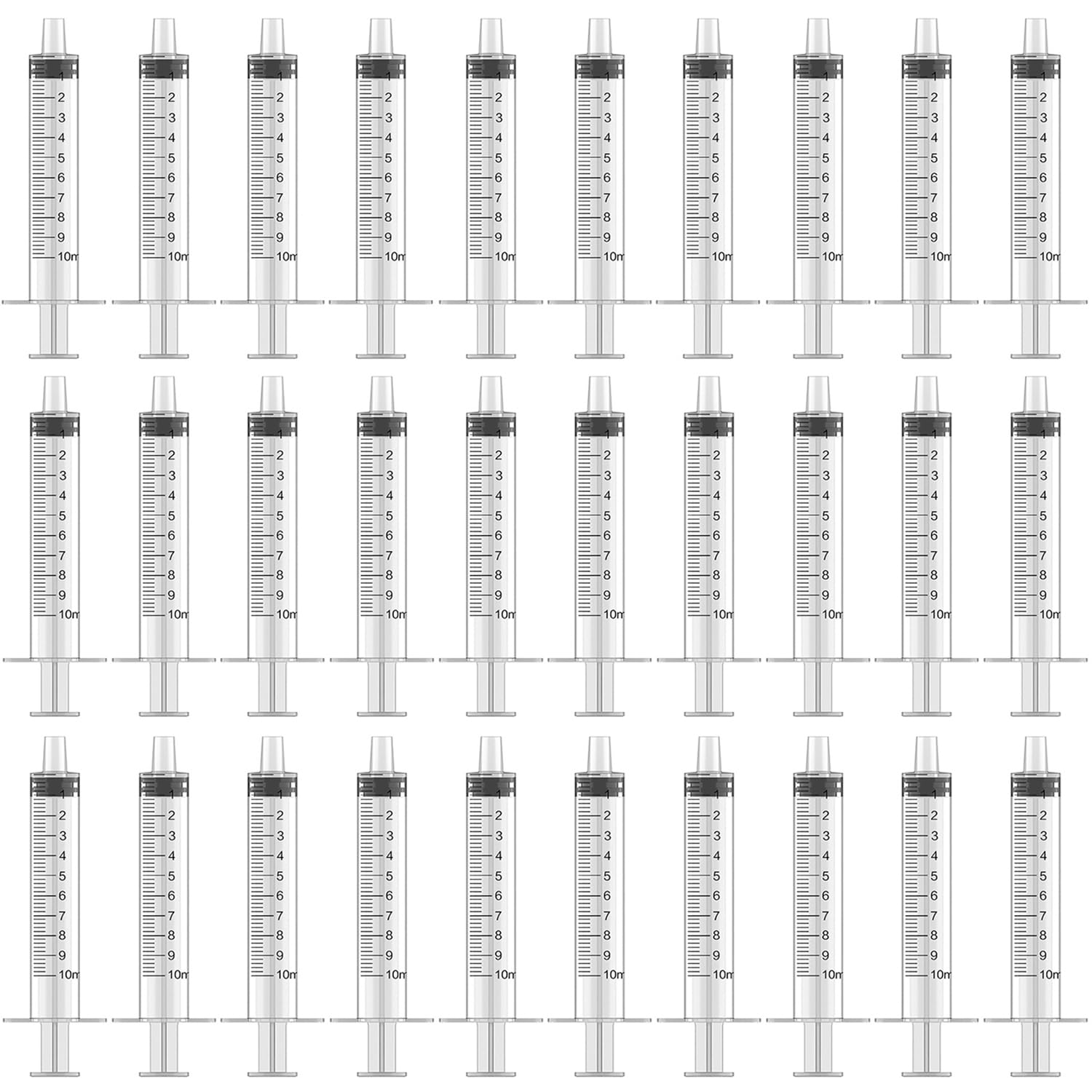 WANBAO30PCS 10ML Plastic Pipette Syringe Without Needle for Scientific Labs, Measuring, Watering,refilling, Pets, Oil or Glue Applicator