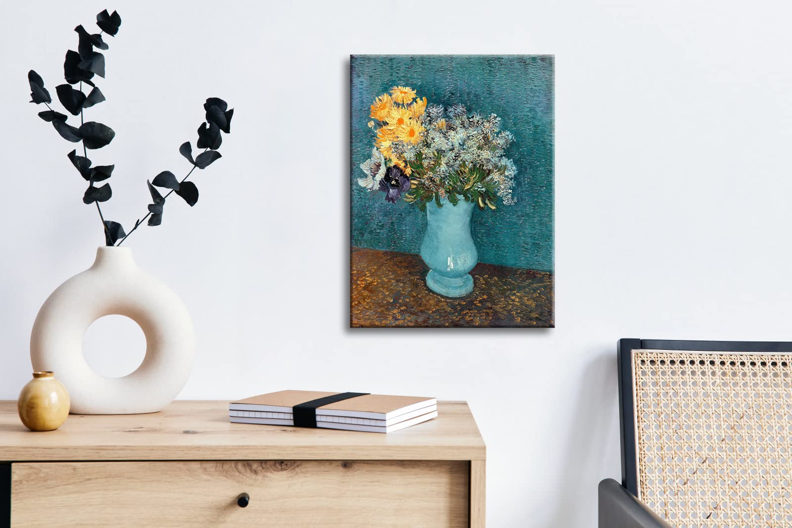 La Iglesia De Auvers-sur-Oise, Vista Desde La Cabecera - Reproducción De  Pintura Al óleo Pintada, image size:1600x1067