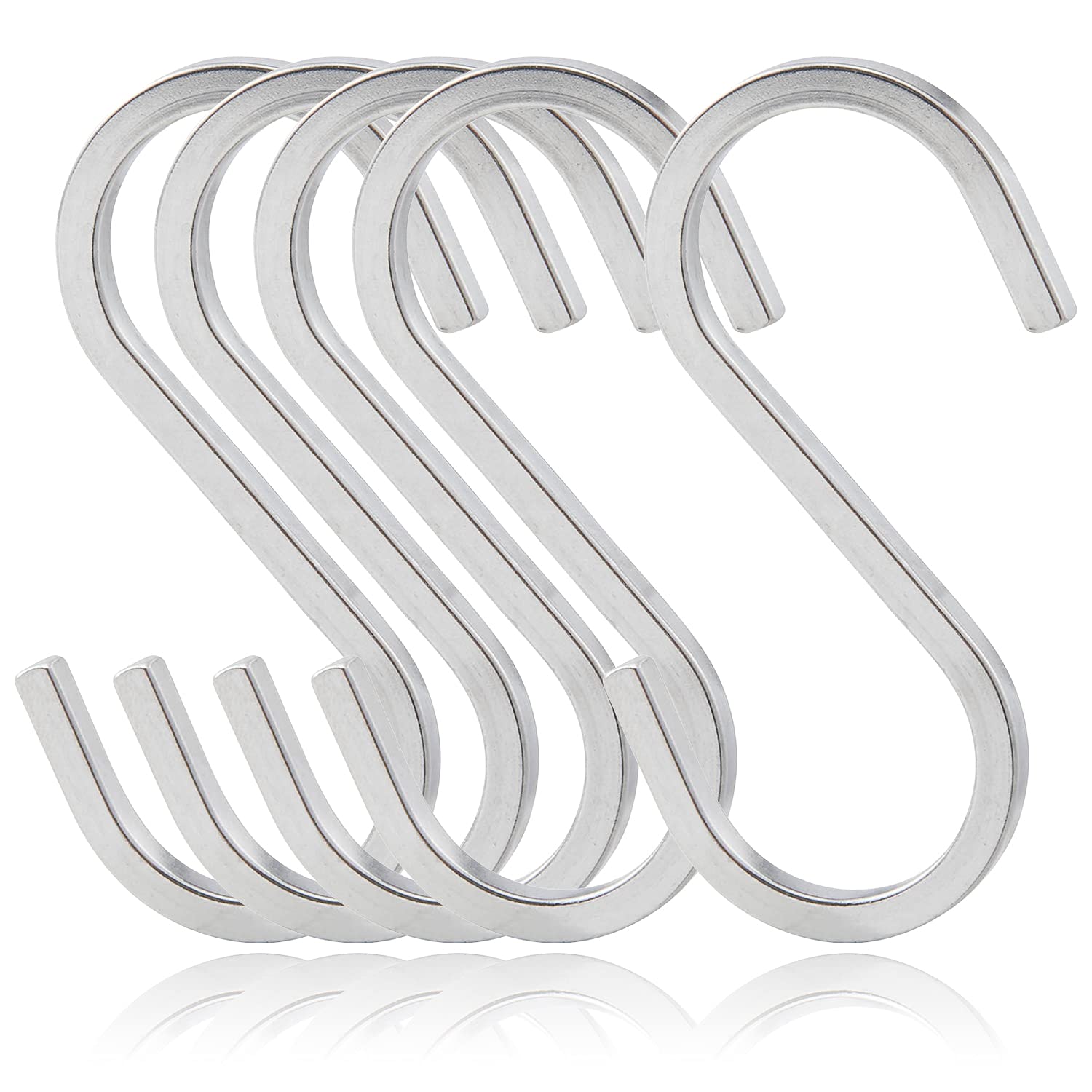 Amazon.co.jp: SORO:U ステンレス S字フック Sサイズ 5個入 (耐荷重5kg