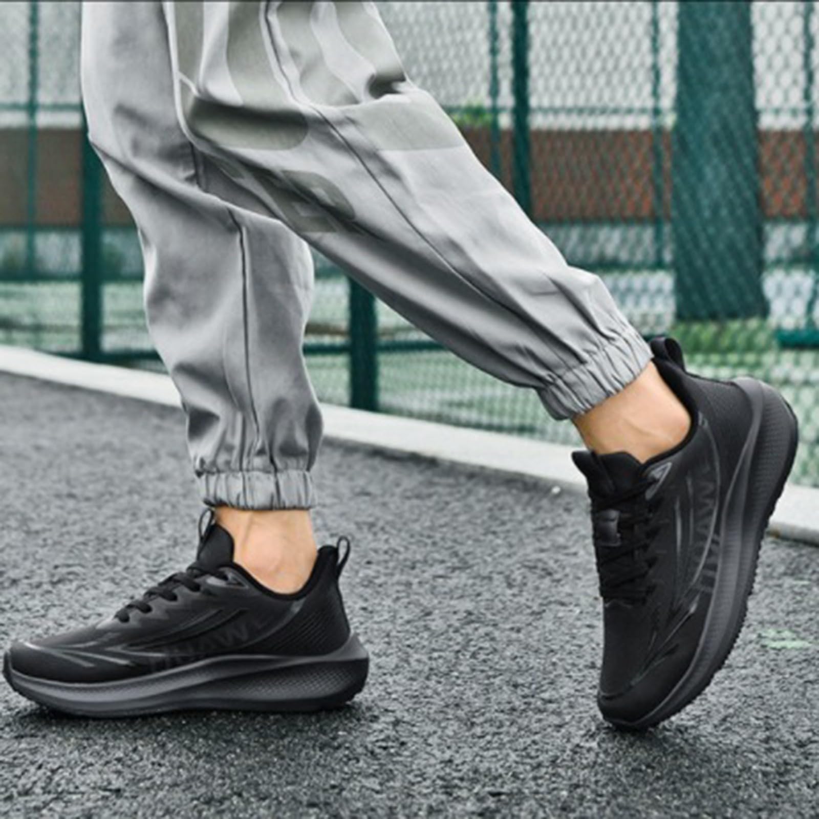 Scarpe sportive da uomo larghe con lacci, scarpe da ginnastica