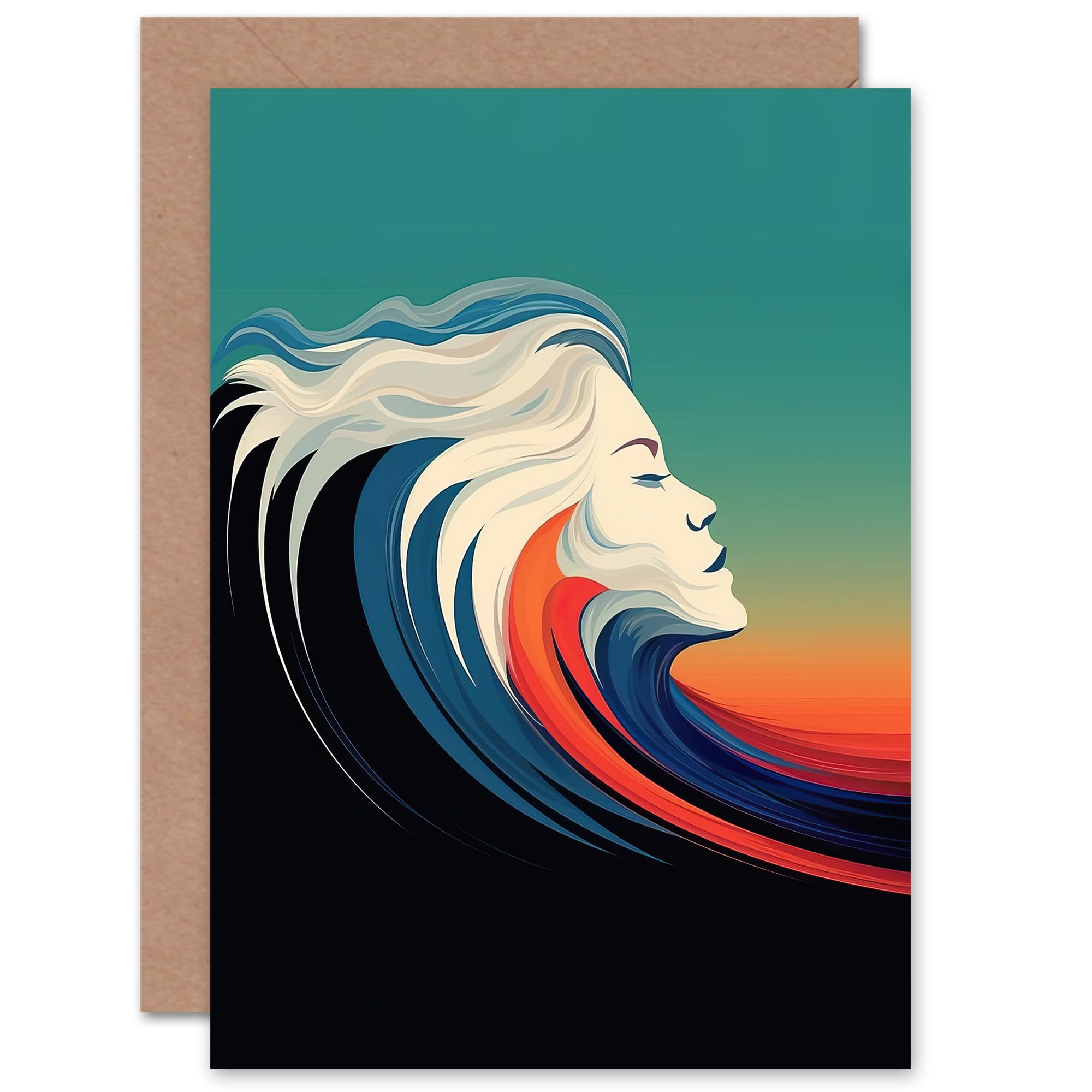 Sea is Calling Siren Seaside Ocean Waves for Her Birthday Blank Greeting Card