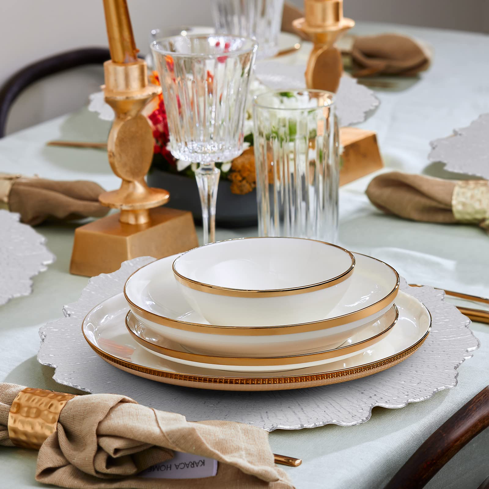 For Dinner Plates MAONAME 13 Silver Charger Plates, Mirror Silver