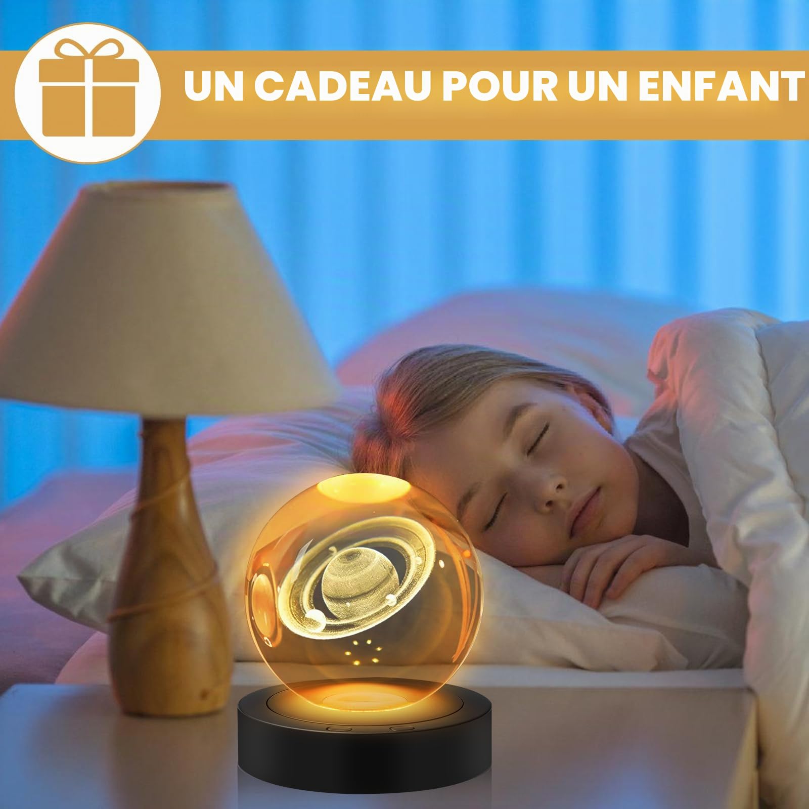 Sporgo Base d'affichage rotative LED : 8 modes d'éclairage LED Base lumineuse Revolving LED Lights Display Socle avec USB, support d'affichage LED pour affichage boules de cristal, verre, bijoux