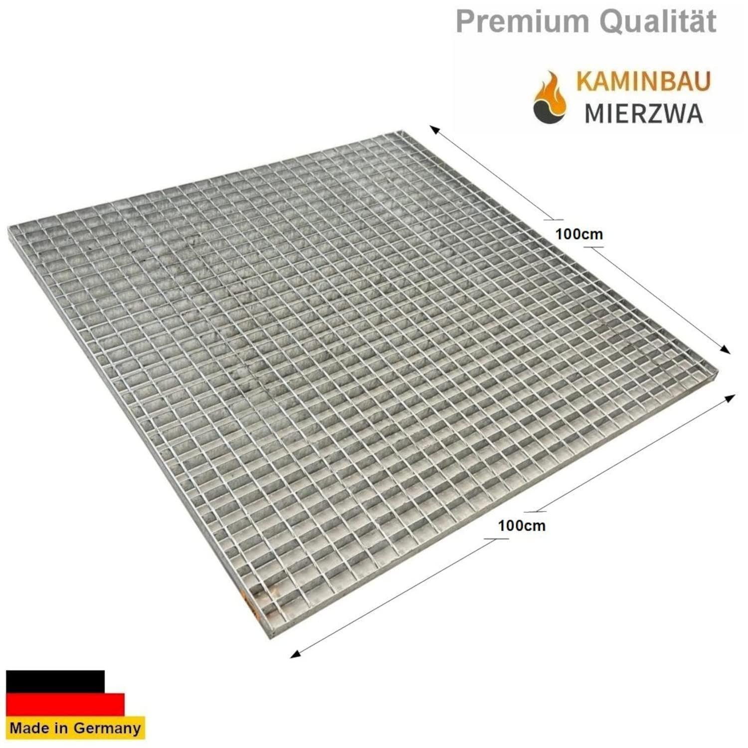 Rejilla de soldadura prémium para escalera, 100 x 120, 100 o 70 cm, ancho de malla 30 x 30 mm, galvanizada (100 x 120 cm, 30/30 mm)