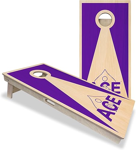 Miniatura 7 de CornholeAce ACE PRO Tablas de cornhole profesionales de triángulo inverso  sin rebote! Patas anchas triples, madera contrachapada de abedul báltico