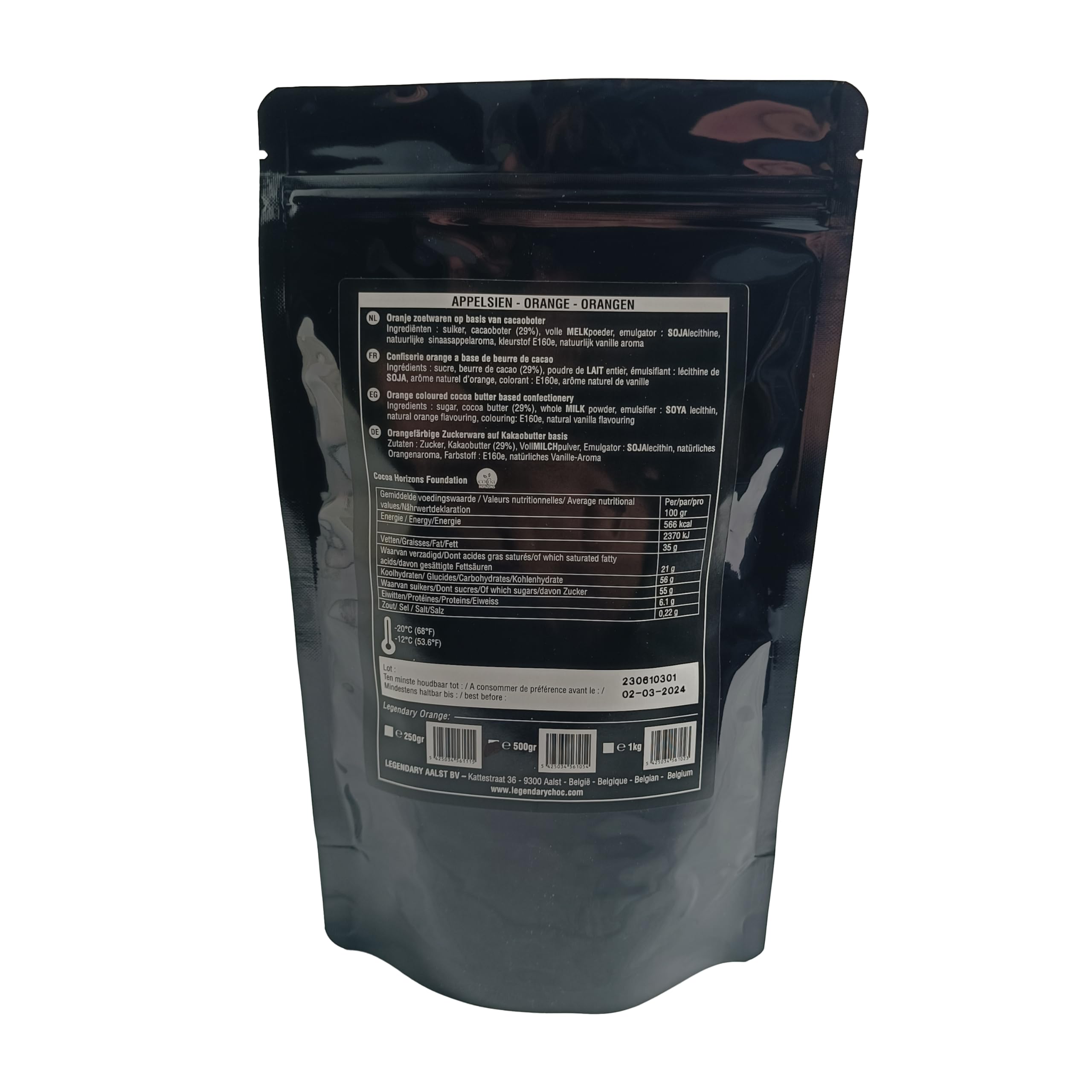 Legendary CALLETS STRAWBERRY / LEMON / ORANGE 3 x 0.5Kg - Original belgische Schoko Drops, für Schokoladen-Fondue und Schoko-Brunnen, Ganache , Glasur, zum Trinken usw.