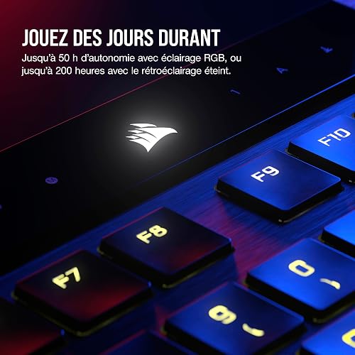 Corsair K100 Air Wireless RGB Ultra-Thin Mandeacutercanic Gaming Keyboard – Cherry MX Touch Switches and Writer Low Profile – Bluetooth Compatible with iCUE – PC Mac PS5 PS4 Xbox – AZERTY FR – Black - 4