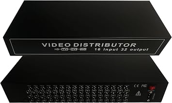 HD CCTV Video Distribution, 16 BNC in / 32 Out, Amplifier, RG59, AHD HD-TVI HD-CVI, 16 Channel Multiplexer