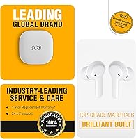 Vista 2 de QCY T13 Auriculares inalámbricos verdaderos Bluetooth 5.1 Auriculares con control táctil con estuche de carga Auriculares estéreo impermeables Blanco