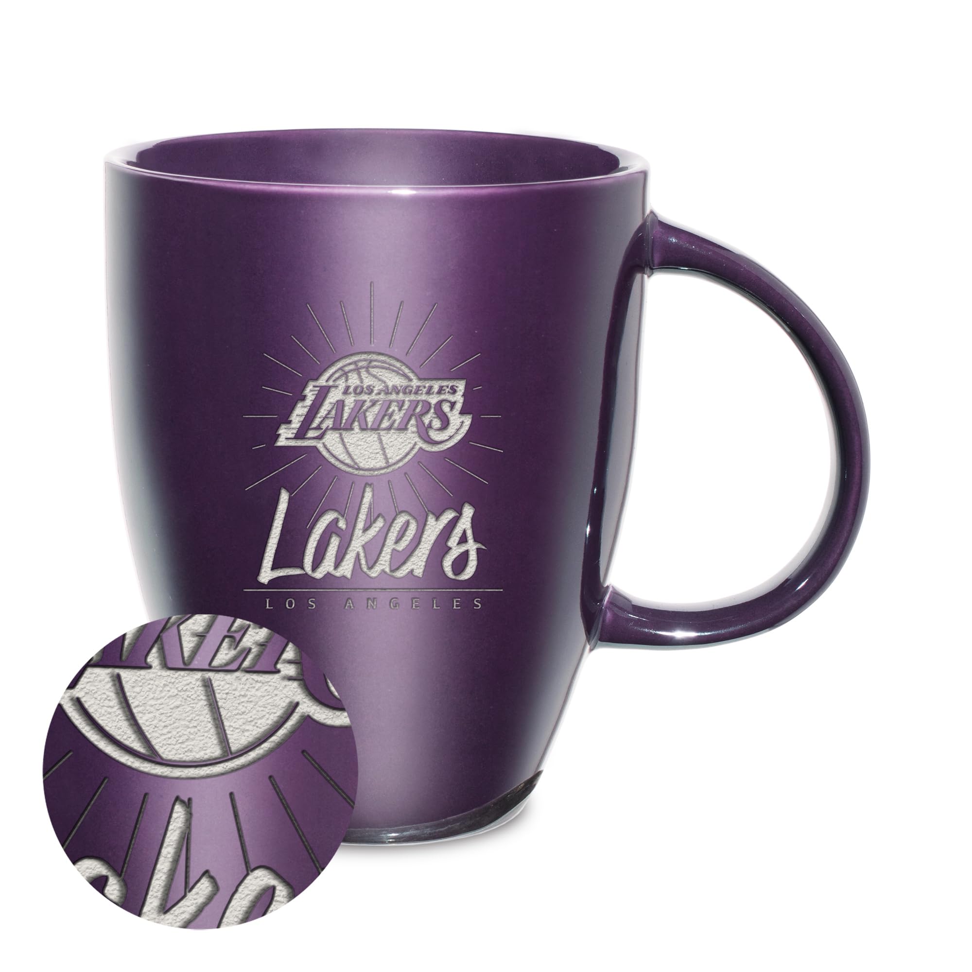 Tasse gravée laser Los Angeles Lakers céramique brillante premium