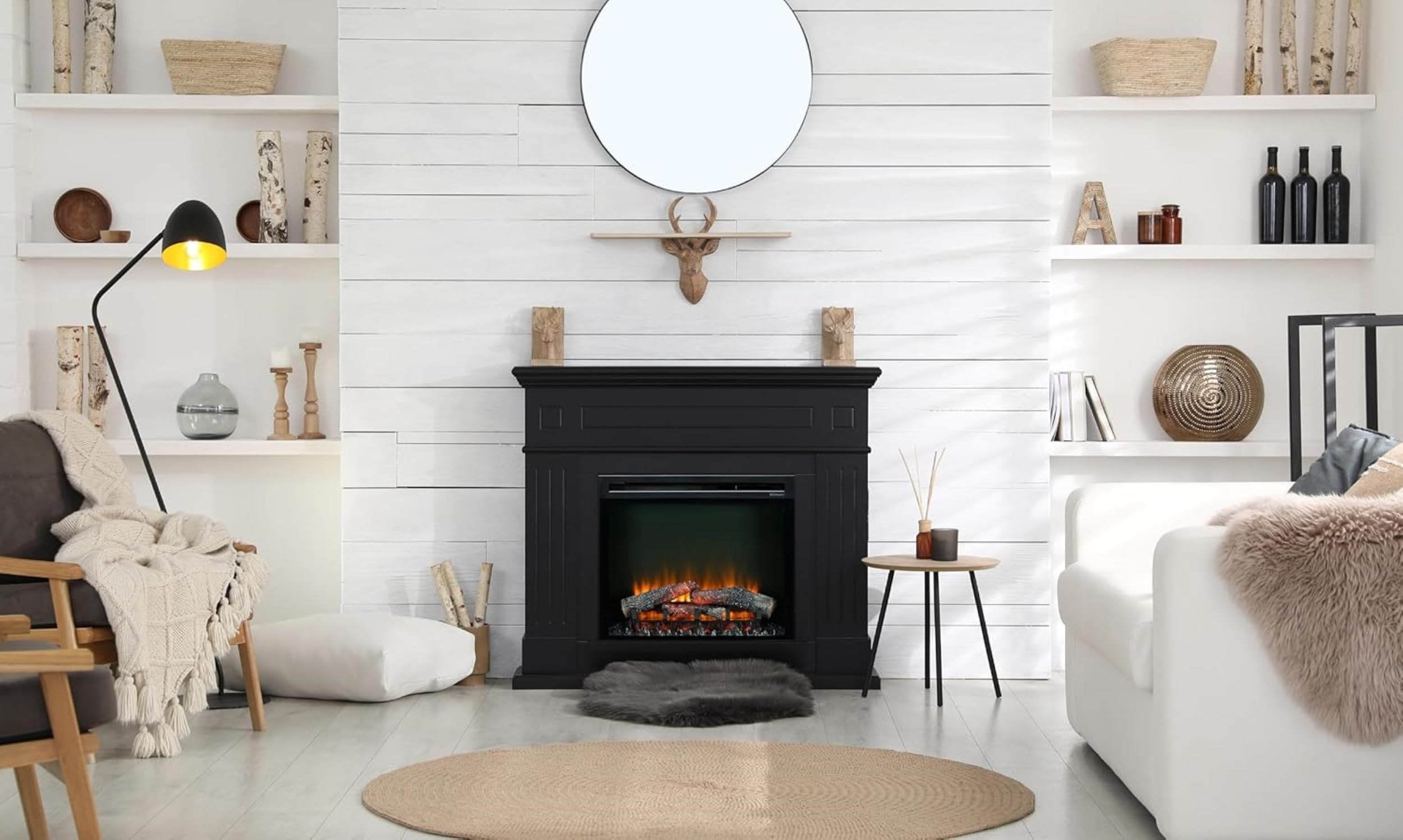 Dimplex Cheminée électrique XHD 23'' / 58 cm – Cheminée Murale avec Chauffage – 1400W – Effet de Flamme LED Optiflame – Chauffage activable – Télécommande Incluse