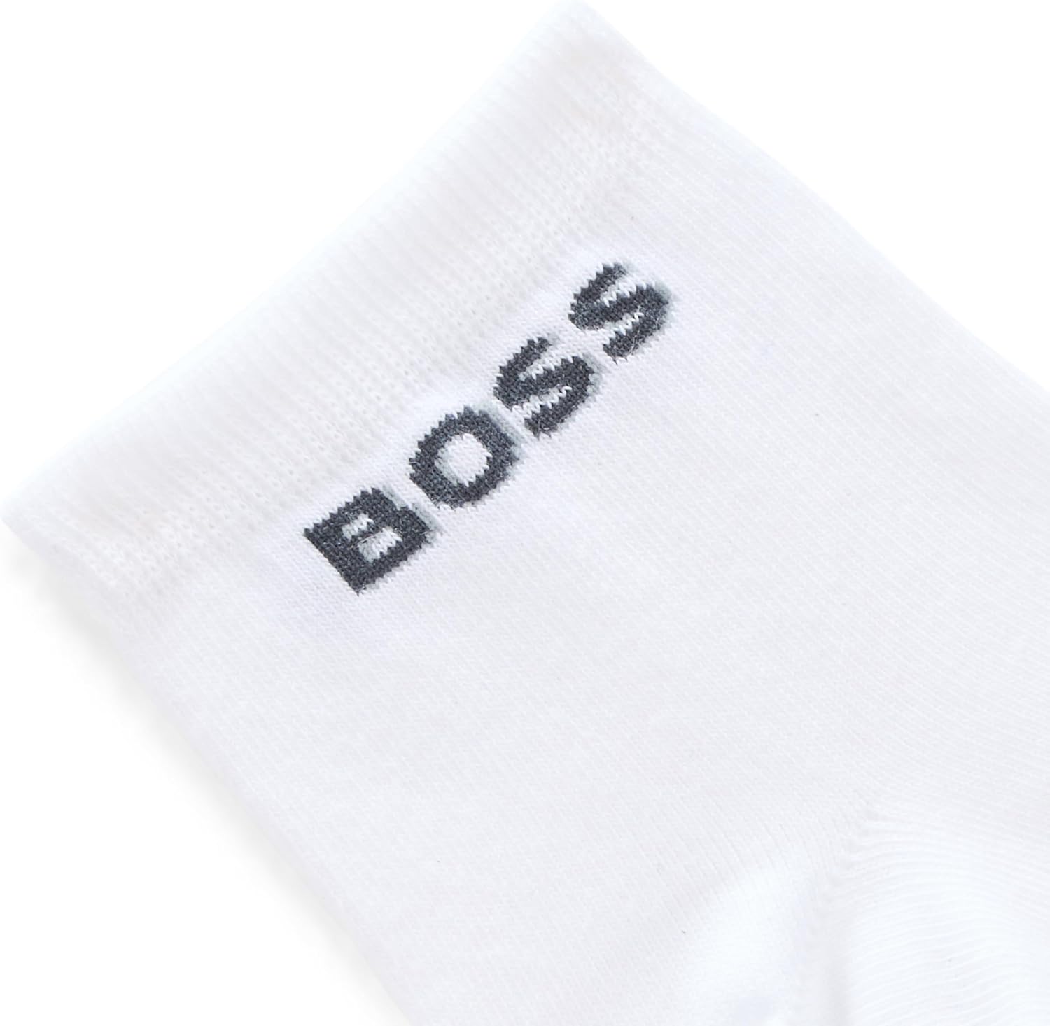 BOSS, 2-Pack Signature Logo Cotton Socks, white pebble, 6-9 - Image 4