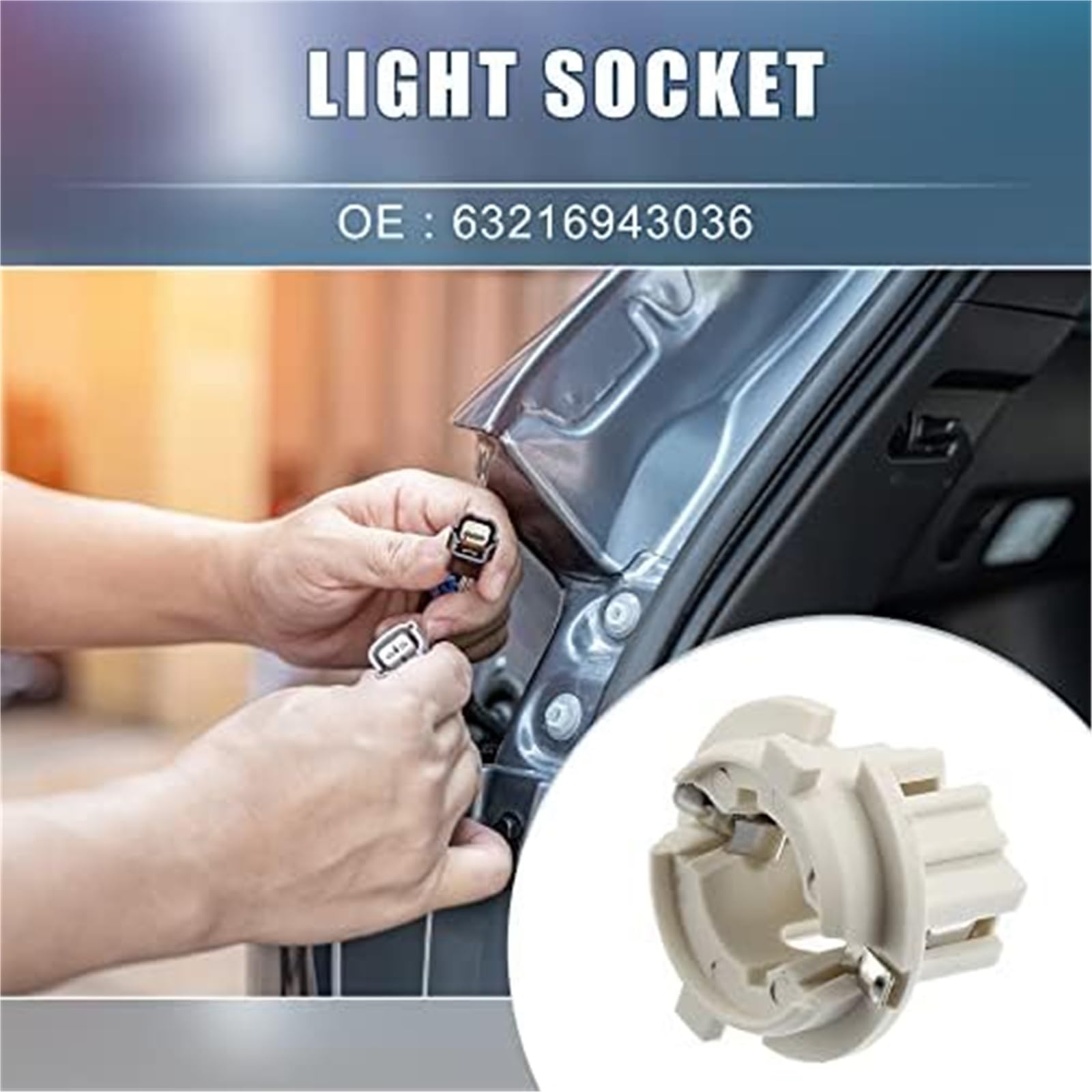 Uchwyt żarówki tylnego światła hamowania samochodu 63216943036, do BMW, 325i 1992-1995 Obudowy oświetleniowe