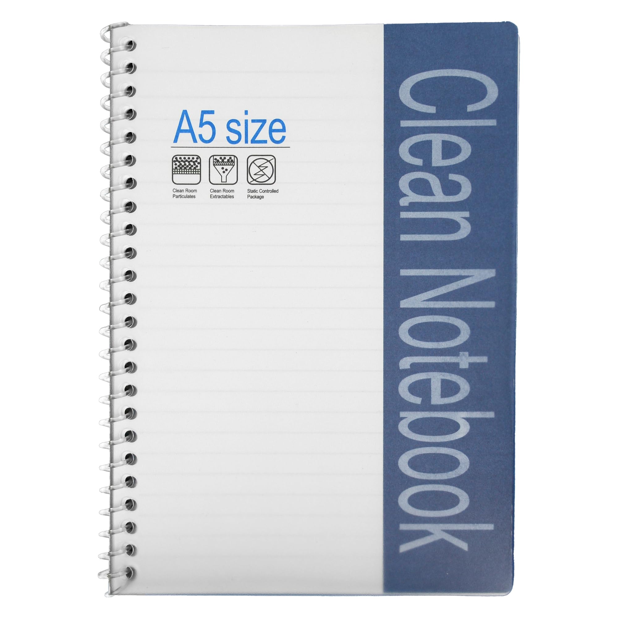 Integrity Cleanroom A5 Lined Notebook, Spiral-bound with antistatic covers, 50 pages (600-2009)