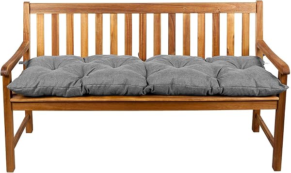 gutekissen Bench Cushions, Garden Swing Cushions, LS Seat (150 x 50 cm, Grey) - 1