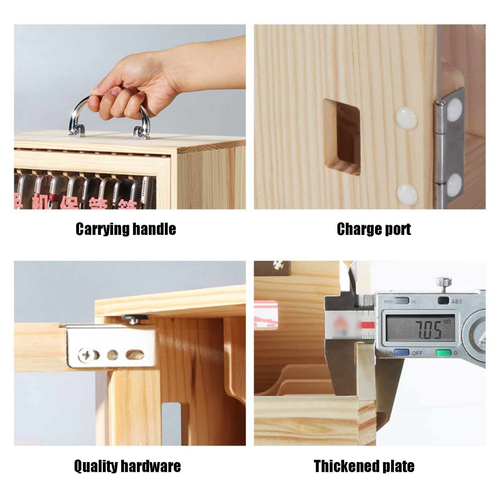 Acrylic Transparent Cell Phone Locker Box 100 Slots, Cell Phone Locker Box 100 Slots Locker Durable Storage Cabinet Wall Mountable Door Locks Keys Visible Sturdy Build Office - View #13