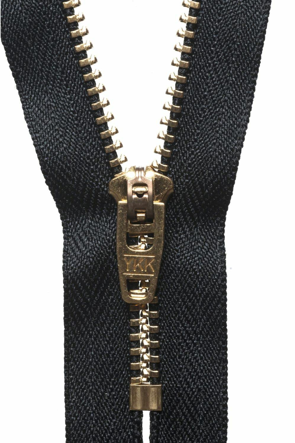 Ykk Black Brass Jeans Zip - (15Cm)