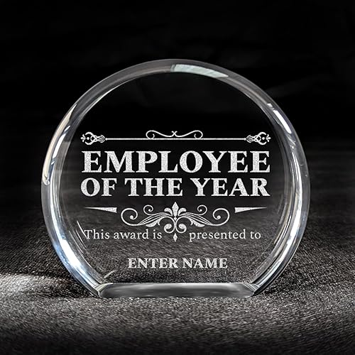 Miniatura 32 de Premio personalizado grabado con láser, diseño grabado con láser, agradecimiento, añade tu propio texto, incluye caja de regalo, premio al empleado