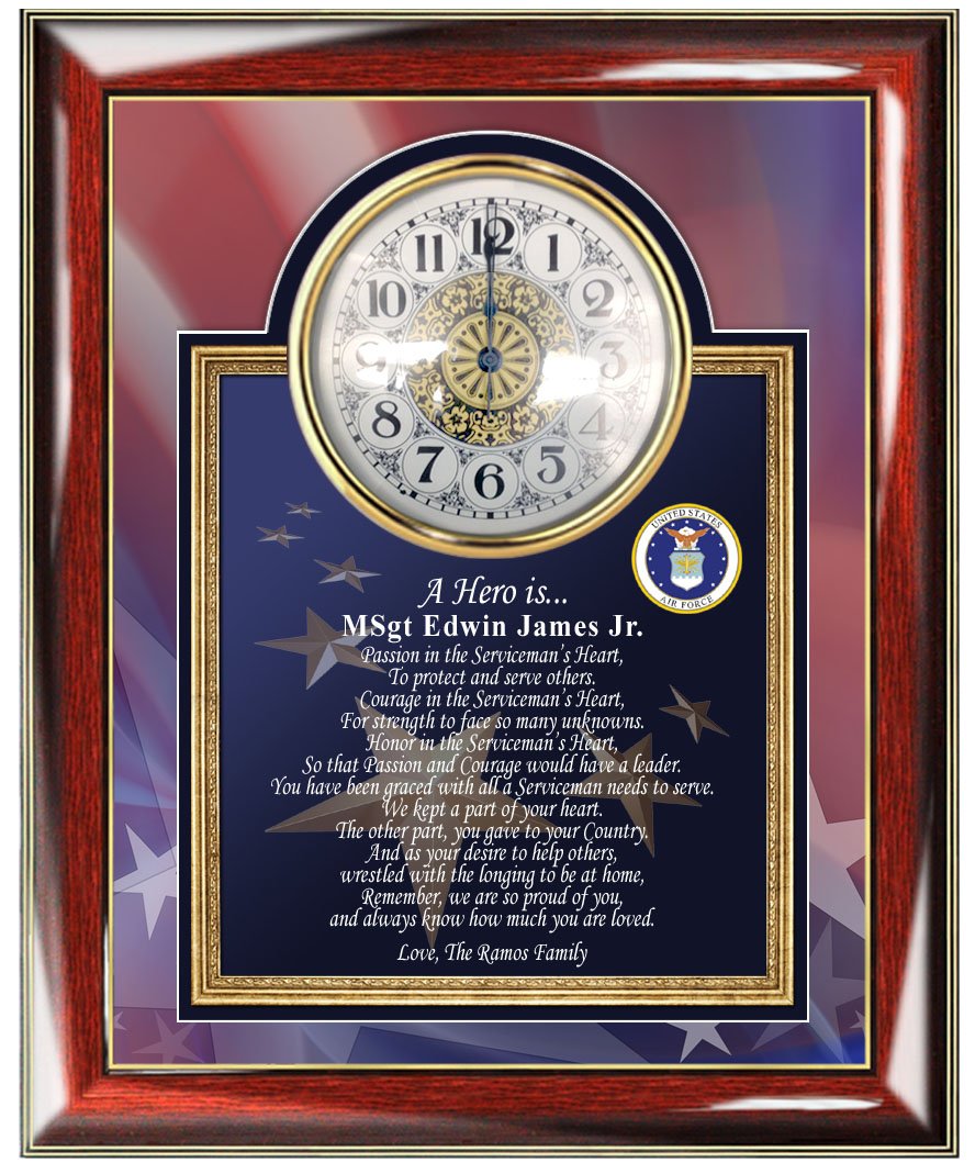 Buy Retirement Gift Clock Poetry Air Force Law USMC US Navy Marine