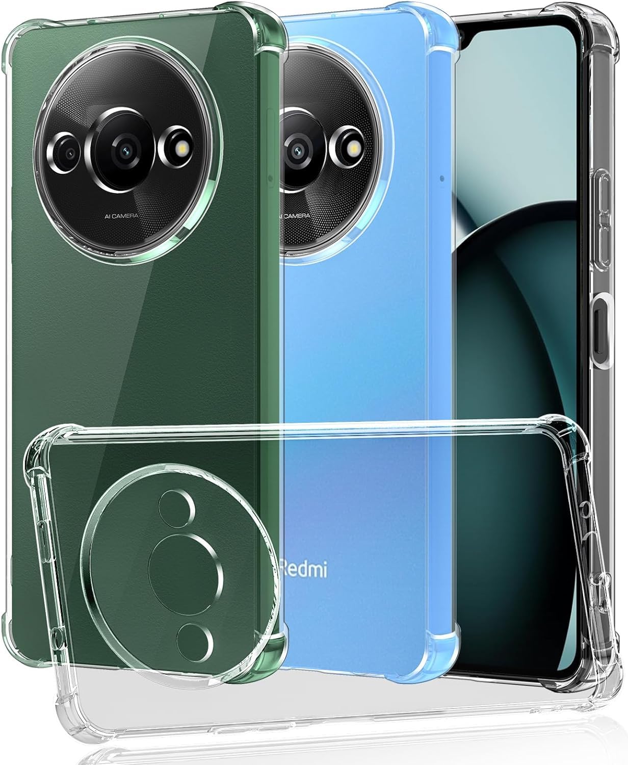 Zubitech Case for Xiaomi Redmi A3 Soft TPU Silicone Cover Lightweight Shock Protective Cover with Camera Protection Designed for Redmi A3 (Clear)