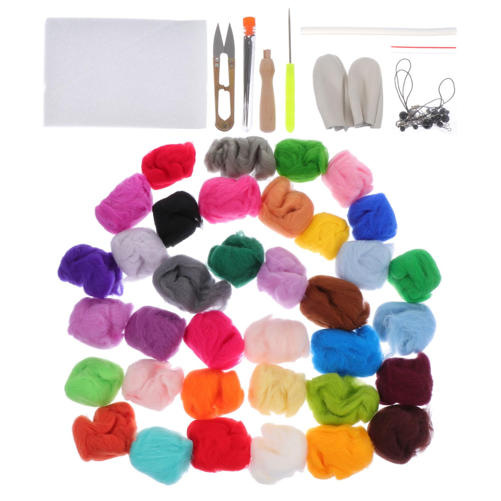EXCEART Suministros Para Fieltrado Aguja De Lana De Fieltro Agujado Kit Completo